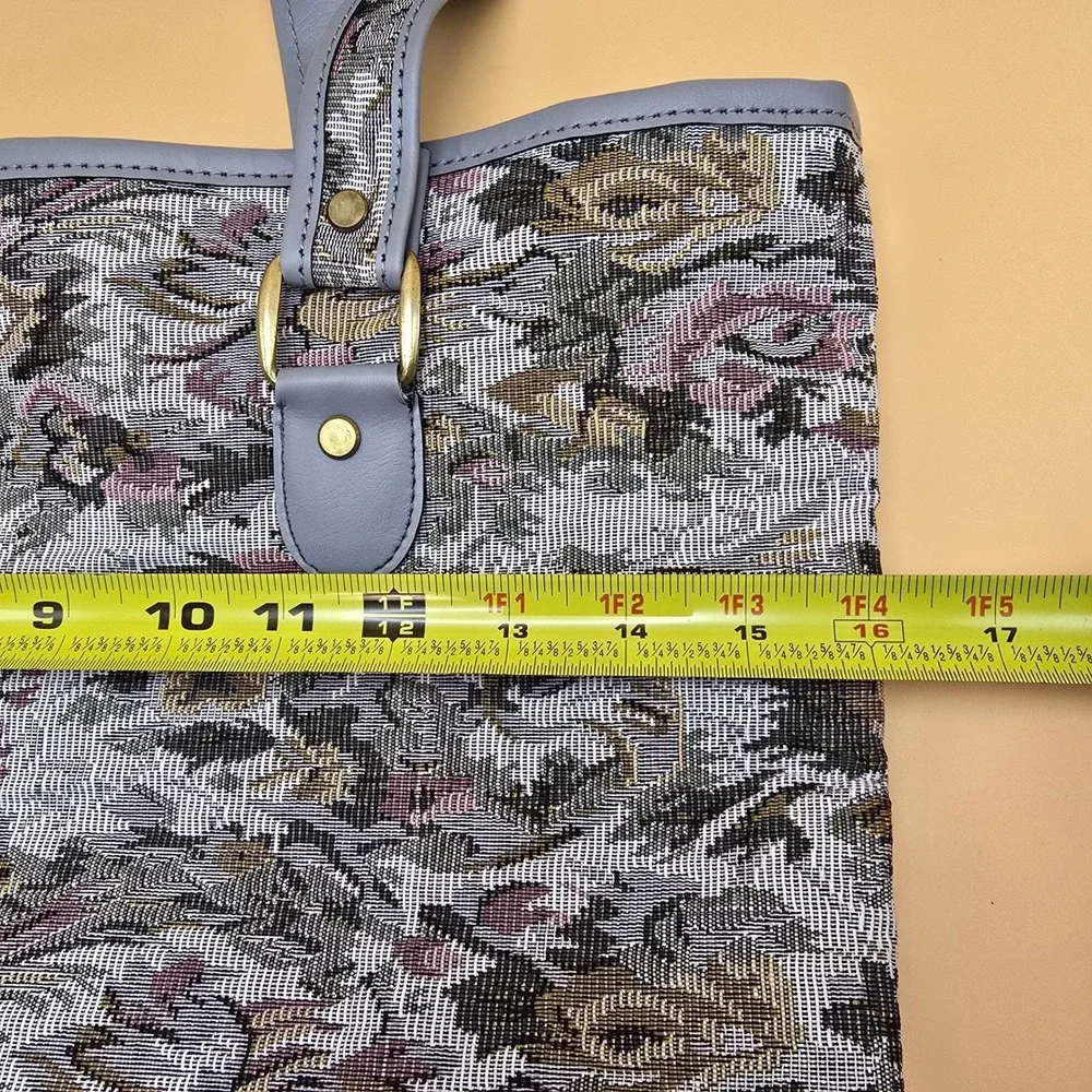Vintage Floral Tapestry Tote Bag Set 3pc Shoulder Bag Key Holder Eyeglass Case